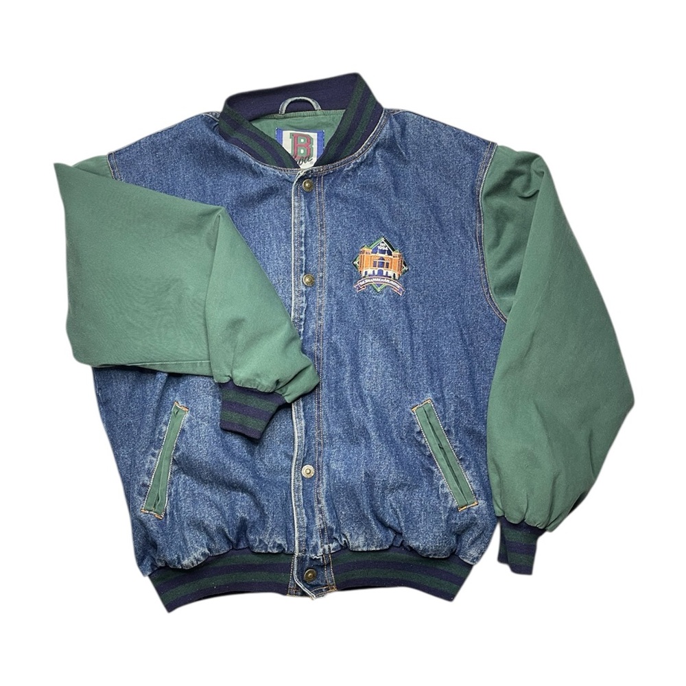 Boa Authentic Denim Men’s The Ballpark in Arlington Varsity Jacket | Size Large